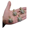 Pokemon-shaped fruit shell gold pendant electroplated dot diamond jewelry Item Picture